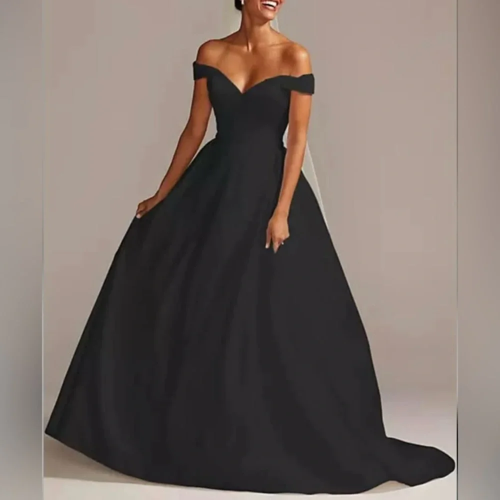 David’s Bridal Black Wedding or Prom Dress - size 10 - NWT - Picture 1 of 4